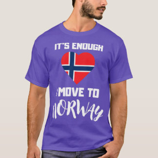 Norway Flag Heart Funny Norwegian Gift Norway T-Shirt