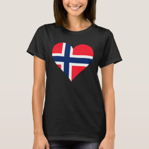 Norway Flag Heart Norway Love Norway T-Shirt