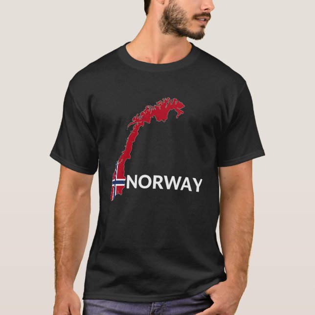 Norway Flag Hiking Holiday Norway Norwegian Flag T-Shirt (Front)
