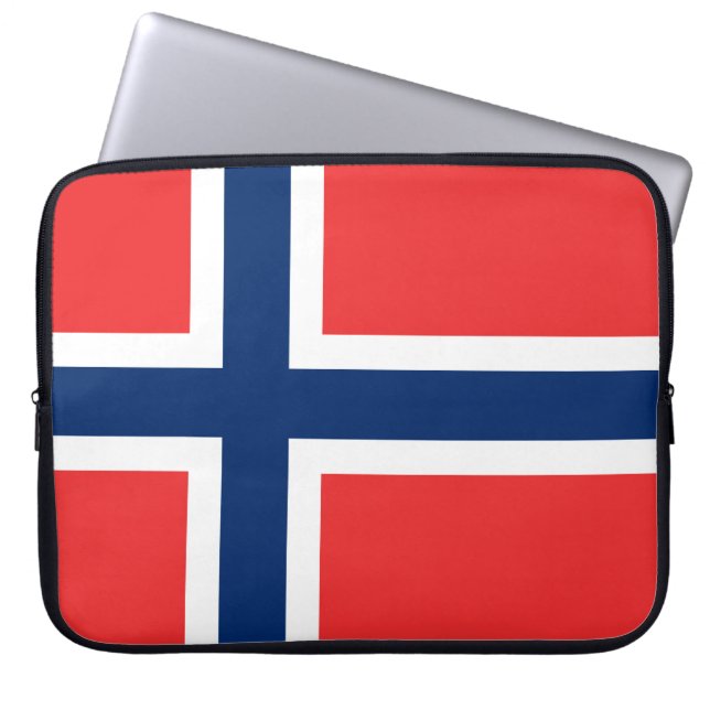 Norway Flag Laptop Sleeve (Front)