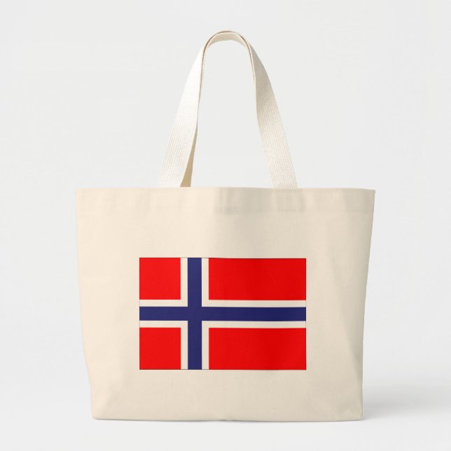 Norway flag large tote bag (Front)