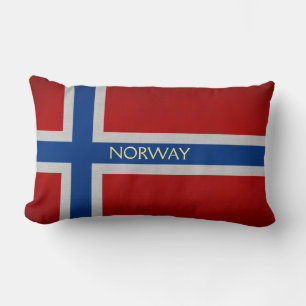 Norway flag lumbar cushion