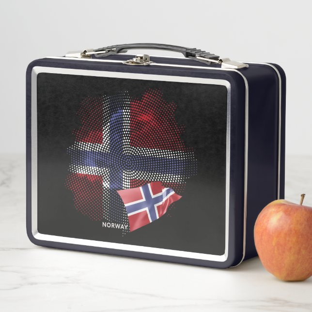 Norway flag metal lunch box (In Situ)