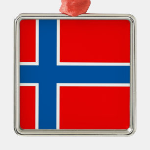Norway flag metal ornament