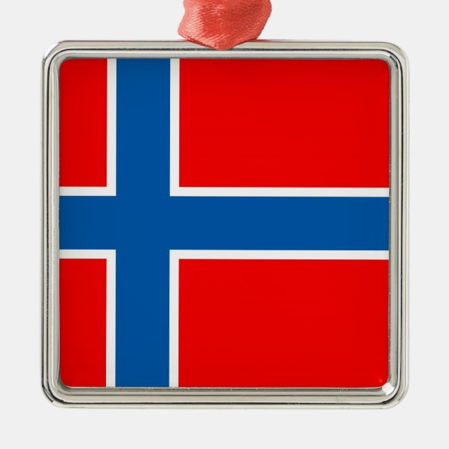 Norway flag metal ornament (Front)