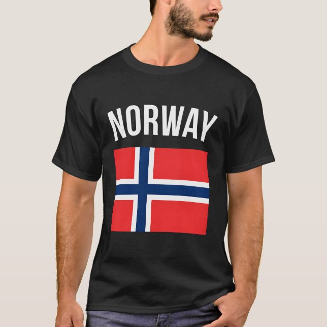 Norway Flag Norwegian Norway T-Shirt (Front)