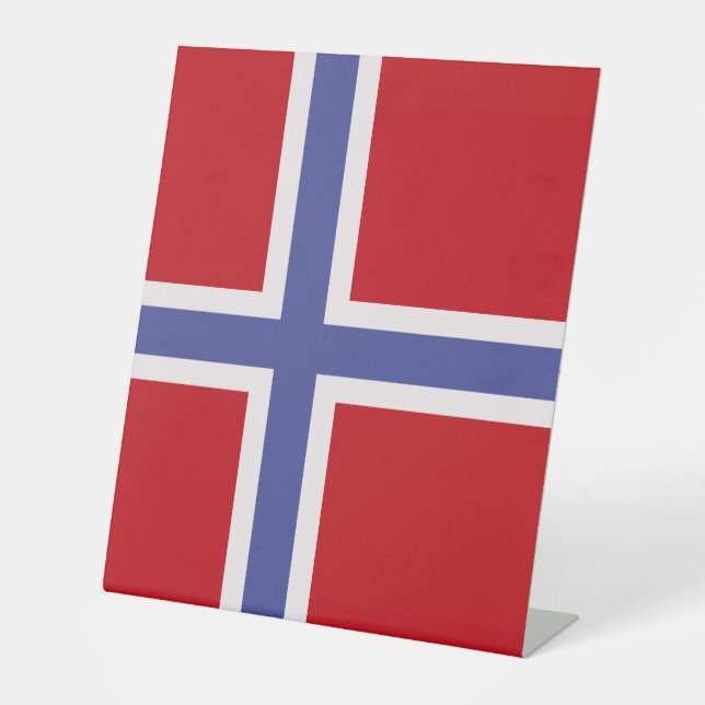 Norway flag pedestal sign (Front)