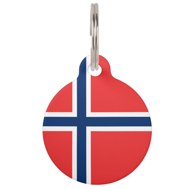 Norway Flag Pet Tag (Front)