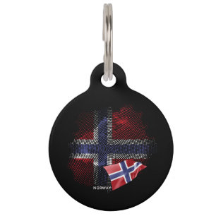 Norway flag pet tag