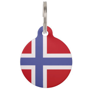 Norway flag pet tag