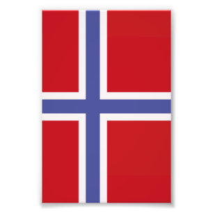 Norway flag photo print