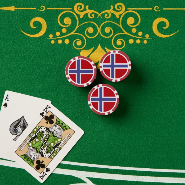 Norway flag poker chips (Poker Table (Stack))