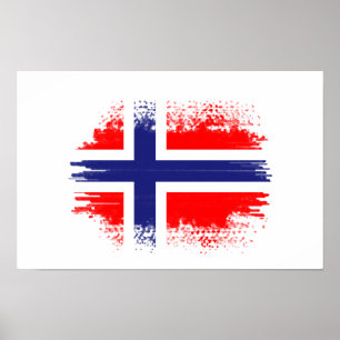 Norway flag poster
