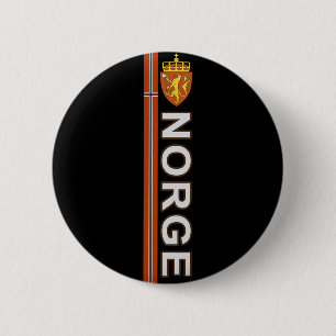 Norway Flag Pride Soccer And Sport Themed 6 Cm Round Badge
