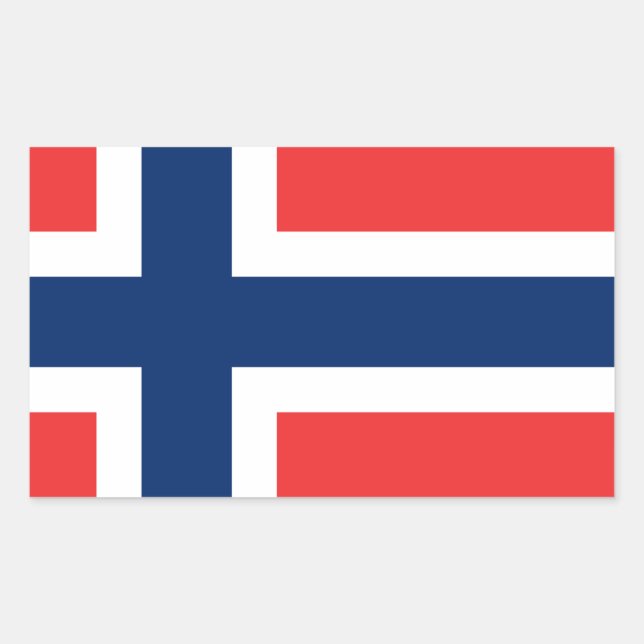 Norway flag rectangular sticker (Front)