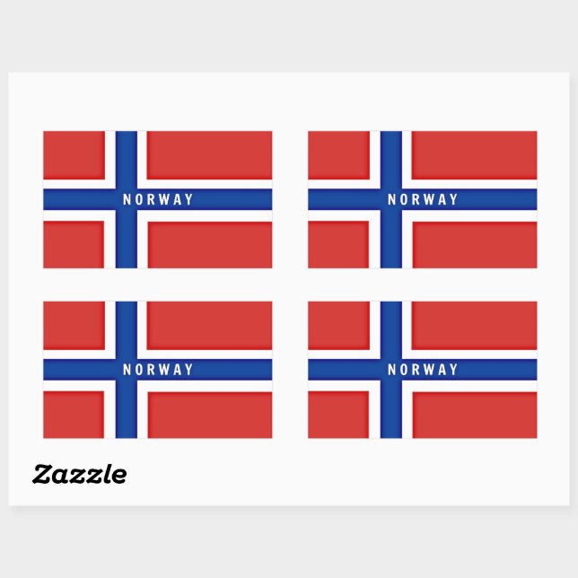 Norway Flag Rectangular Sticker (Sheet)