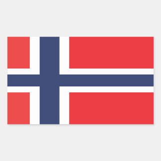 NORWAY FLAG RECTANGULAR STICKER