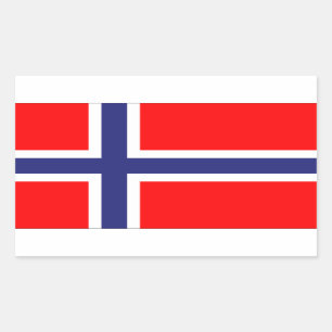 Norway flag rectangular sticker