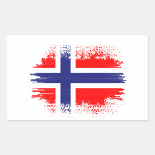 Norway flag rectangular sticker