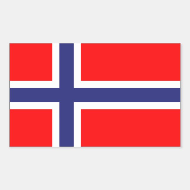 Norway Flag Rectangular Sticker (Front)