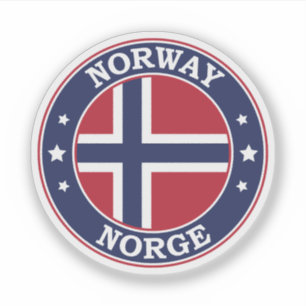 Norway Flag Round Circle Emblem
