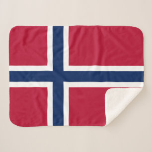 Norway Flag Sherpa Blanket