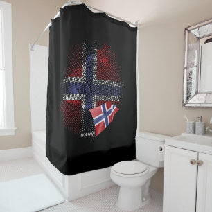 Norway flag shower curtain