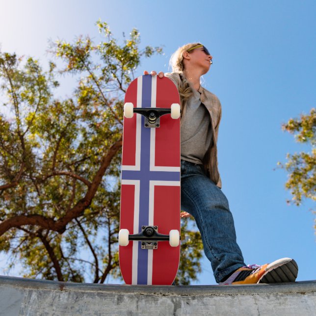 Norway flag skateboard (Outdoor 1)