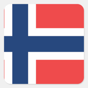 Norway Flag Square Sticker