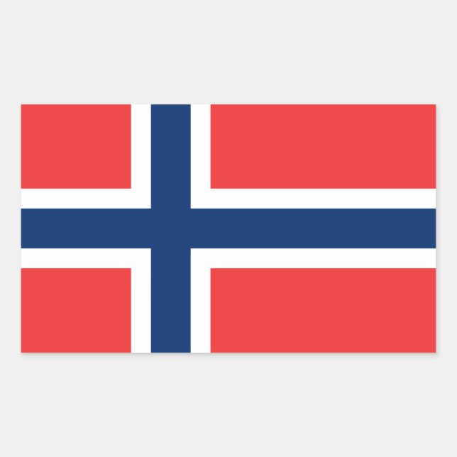 Norway Flag Stickers* Rectangular Sticker (Front)