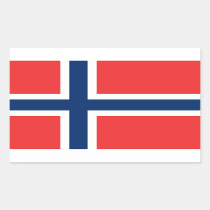 Norway Flag Stickers* Rectangular Sticker