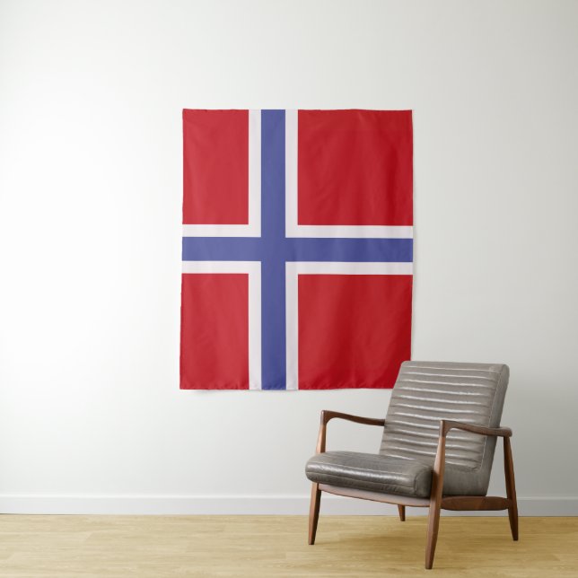 Norway flag tapestry (In Situ)