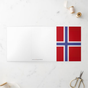 Norway flag Tri-Fold card