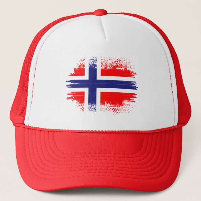 Norway flag trucker hat (Front)