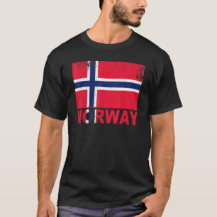 Norway Flag Vintage Scandinavian Origin Nationalit T-Shirt