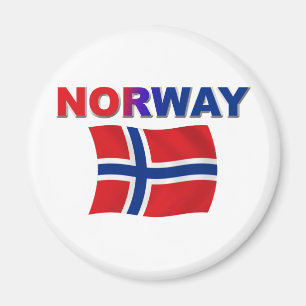 Norway Flag w/inscription Magnet