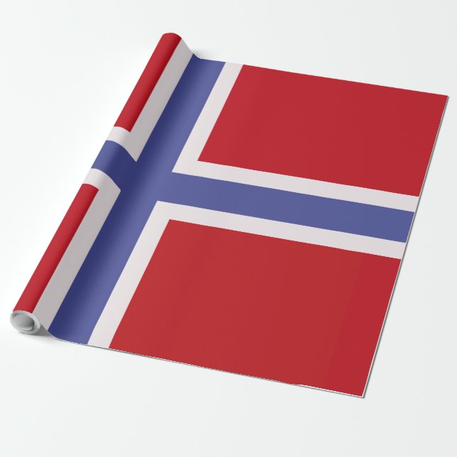 Norway flag wrapping paper (Unrolled)
