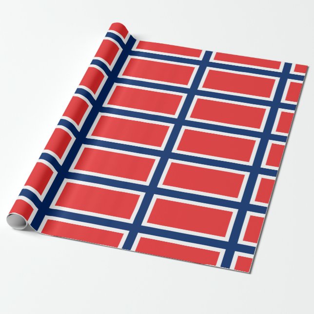 Norway Flag Wrapping Paper (Unrolled)