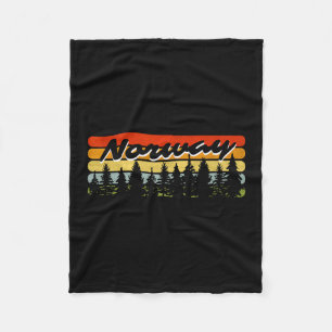 Norway Forest Sunset Trees Cabin Theme Vacation So Fleece Blanket