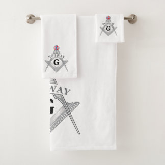 Norway freemasonry sign bath towel set