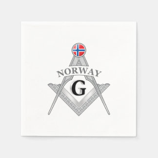 Norway freemasonry sign napkin