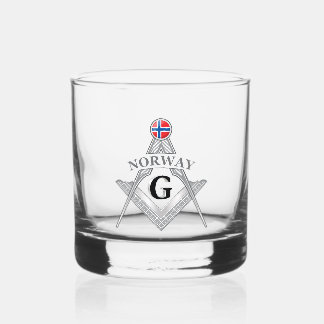 Norway freemasonry sign whiskey glass