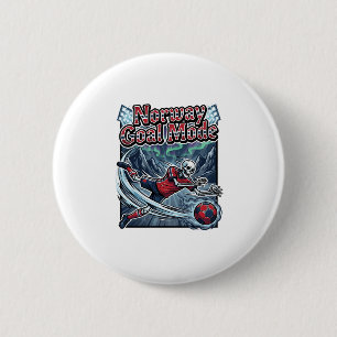 Norway Goal Mode Skeleton Striker Nations Streetwe 6 Cm Round Badge
