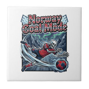 Norway Goal Mode Skeleton Striker Nations Streetwe Ceramic Tile