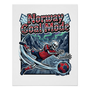 Norway Goal Mode Skeleton Striker Nations Streetwe Poster