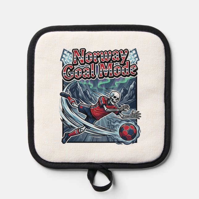 Norway Goal Mode Skeleton Striker Nations Streetwe Pot Holder (Front)