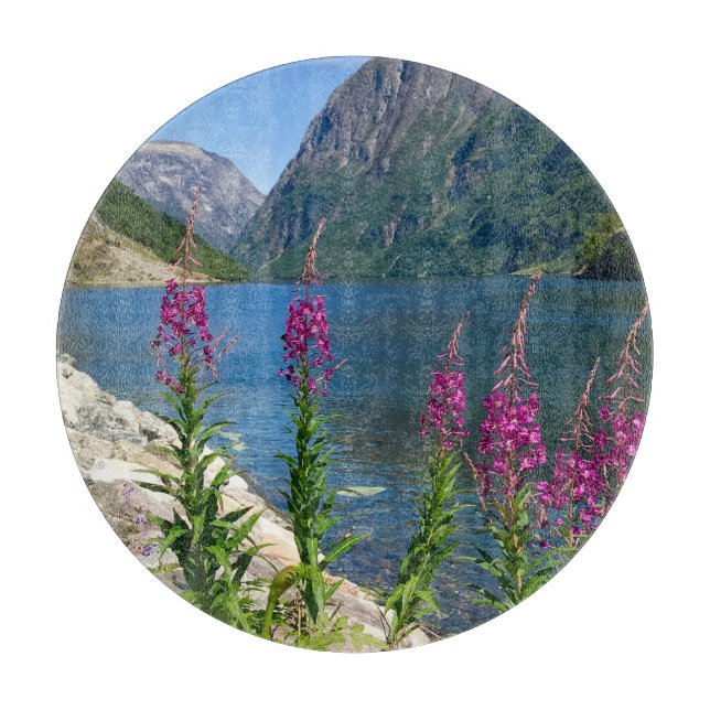 Norway Gudvangen Village Scene Cutting Board (Front)