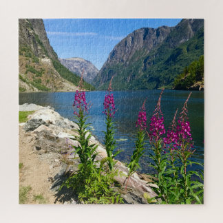 Norway Gudvangen Village Scene Jigsaw Puzzle