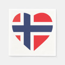 NORWAY HEART SHAPE FLAG
