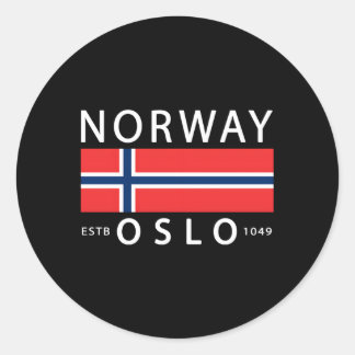 Norway History Norwegian Oslo Norway Classic Round Sticker